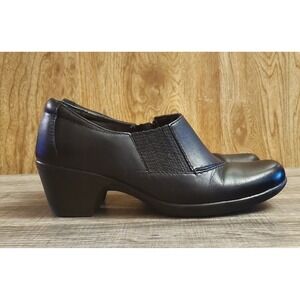 Clarks Ingalls Congo Leather‎ Booties Women's Size 6 Black